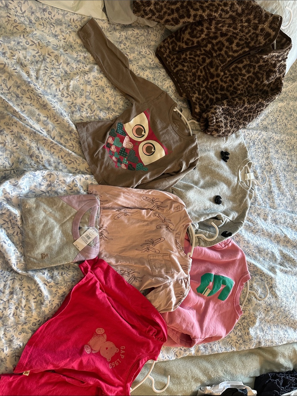 Mixed Girls Tops Bundle - Owl & Pink Tees
